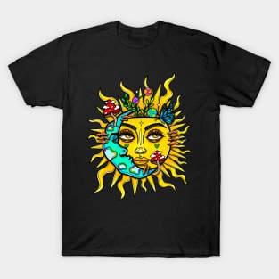 Mushroom Sun and moon T-Shirt